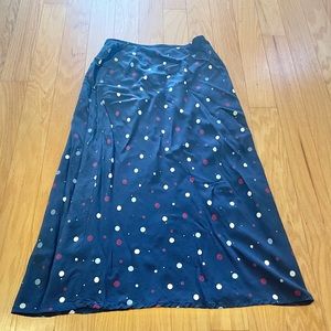 Eddie Bauer Vintage Blue Polka Dot Skirt